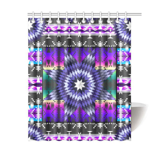 Purple Star Shower Curtain 60"x72" Shower Curtain 60"x72" e-joyer 