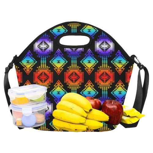 Rainbow Gathering Neoprene Lunch Bag/Large (Model 1669) Neoprene Lunch Bag/Large (1669) e-joyer 