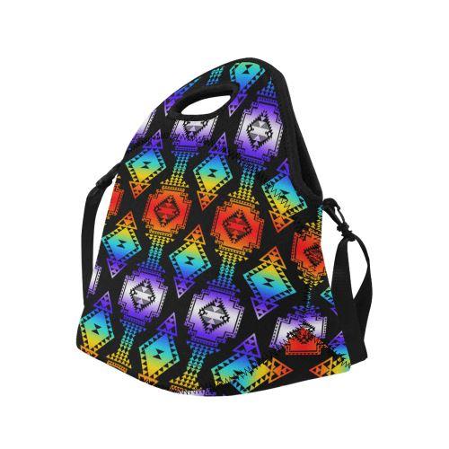 Rainbow Gathering Neoprene Lunch Bag/Large (Model 1669) Neoprene Lunch Bag/Large (1669) e-joyer 