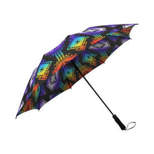 Load image into Gallery viewer, Rainbow Gathering Semi-Automatic Foldable Umbrella Semi-Automatic Foldable Umbrella e-joyer 
