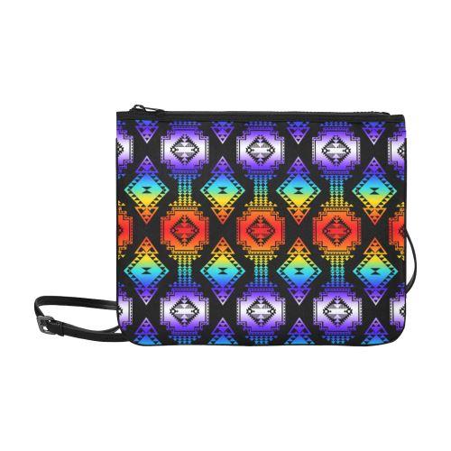 Rainbow Gathering Slim Clutch Bag (Model 1668) Slim Clutch Bags (1668) e-joyer 