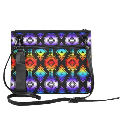 Rainbow Gathering Slim Clutch Bag (Model 1668) Slim Clutch Bags (1668) e-joyer 