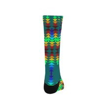 Load image into Gallery viewer, Rainbow Sage with Eagle Feather Trouser Socks Trouser Socks e-joyer 
