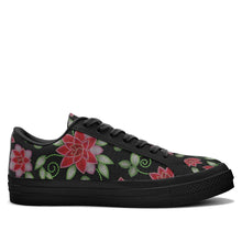 Load image into Gallery viewer, Red Beaded Rose Aapisi Low Top Canvas Shoes Black Sole aapisi Herman 
