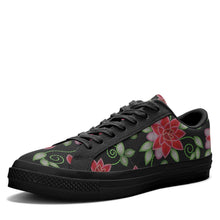 Load image into Gallery viewer, Red Beaded Rose Aapisi Low Top Canvas Shoes Black Sole aapisi Herman 
