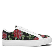 Load image into Gallery viewer, Red Beaded Rose Aapisi Low Top Canvas Shoes White Sole aapisi Herman 
