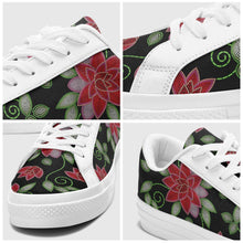 Load image into Gallery viewer, Red Beaded Rose Aapisi Low Top Canvas Shoes White Sole aapisi Herman 
