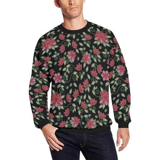 Red Beaded Rose All Over Print Crewneck Sweatshirt for Men (Model H18) shirt e-joyer 