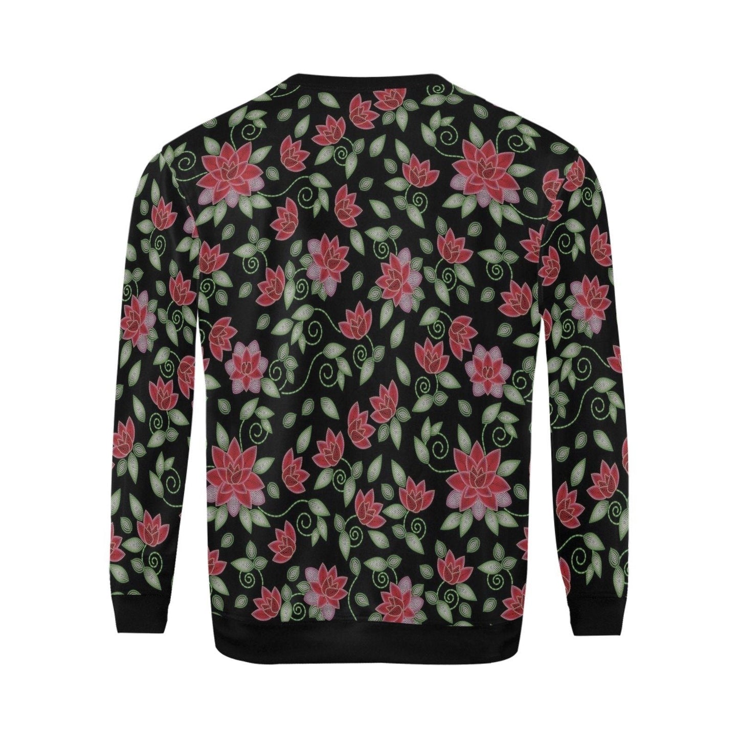 Red Beaded Rose All Over Print Crewneck Sweatshirt for Men (Model H18) shirt e-joyer 