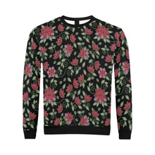 Load image into Gallery viewer, Red Beaded Rose All Over Print Crewneck Sweatshirt for Men (Model H18) shirt e-joyer 
