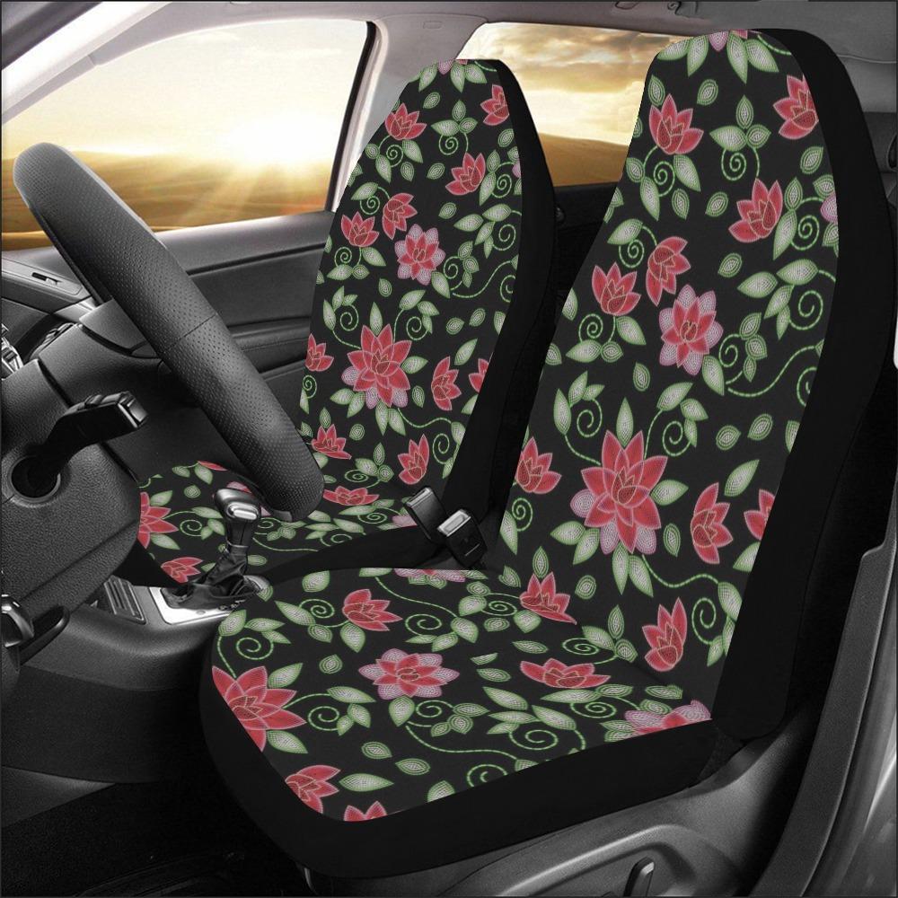 Red Beaded Rose Car Seat Covers (Set of 2) Car Seat Covers e-joyer 