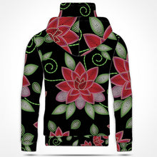 Load image into Gallery viewer, Red Beaded Rose Hoodie with Face Cover 49 Dzine 
