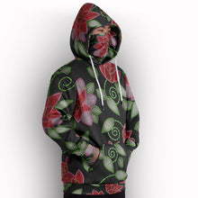 Load image into Gallery viewer, Red Beaded Rose Hoodie with Face Cover 49 Dzine 
