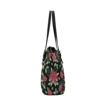 Load image into Gallery viewer, Red Beaded Rose Leather Tote Bag/Large (Model 1640) bag e-joyer 
