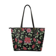 Load image into Gallery viewer, Red Beaded Rose Leather Tote Bag/Large (Model 1640) bag e-joyer 
