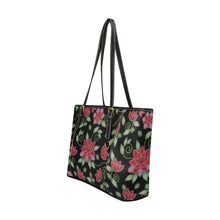 Load image into Gallery viewer, Red Beaded Rose Leather Tote Bag/Large (Model 1640) bag e-joyer 
