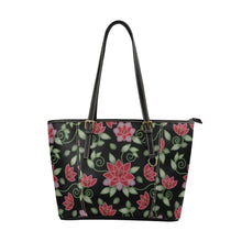 Load image into Gallery viewer, Red Beaded Rose Leather Tote Bag/Large (Model 1640) bag e-joyer 
