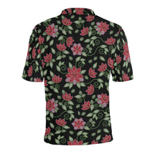 Load image into Gallery viewer, Red Beaded Rose Men&#39;s All Over Print Polo Shirt (Model T55) Men&#39;s Polo Shirt (Model T55) e-joyer 
