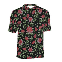 Load image into Gallery viewer, Red Beaded Rose Men&#39;s All Over Print Polo Shirt (Model T55) Men&#39;s Polo Shirt (Model T55) e-joyer 
