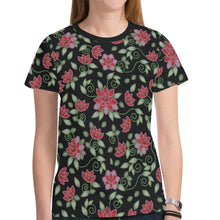 Load image into Gallery viewer, Red Beaded Rose New All Over Print T-shirt for Women (Model T45) tshirt e-joyer 
