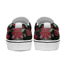 Load image into Gallery viewer, Red Beaded Rose Otoyimm Canvas Slip On Shoes otoyimm Herman 
