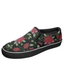 Load image into Gallery viewer, Red Beaded Rose Otoyimm Canvas Slip On Shoes otoyimm Herman 
