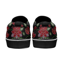 Load image into Gallery viewer, Red Beaded Rose Otoyimm Canvas Slip On Shoes otoyimm Herman 
