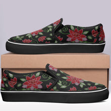 Load image into Gallery viewer, Red Beaded Rose Otoyimm Canvas Slip On Shoes otoyimm Herman 
