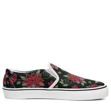 Load image into Gallery viewer, Red Beaded Rose Otoyimm Canvas Slip On Shoes otoyimm Herman 
