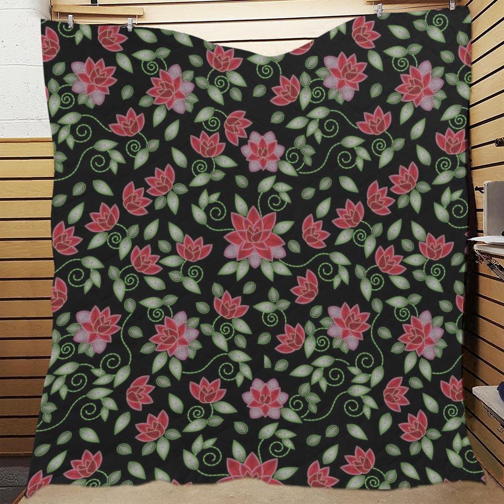 Red Beaded Rose Quilt 70"x80" Quilt 70"x80" e-joyer 