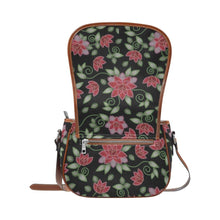 Load image into Gallery viewer, Red Beaded Rose Saddle Bag/Small (Model 1649) Full Customization bag e-joyer 
