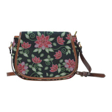 Load image into Gallery viewer, Red Beaded Rose Saddle Bag/Small (Model 1649) Full Customization bag e-joyer 
