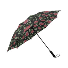 Load image into Gallery viewer, Red Beaded Rose Semi-Automatic Foldable Umbrella (Model U05) Semi-Automatic Foldable Umbrella e-joyer 
