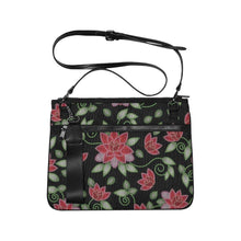 Load image into Gallery viewer, Red Beaded Rose Slim Clutch Bag (Model 1668) Slim Clutch Bags (1668) e-joyer 
