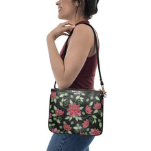 Load image into Gallery viewer, Red Beaded Rose Small Shoulder Bag (Model 1710) Small Shoulder Bag (1710) e-joyer 
