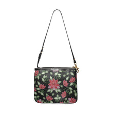 Load image into Gallery viewer, Red Beaded Rose Small Shoulder Bag (Model 1710) Small Shoulder Bag (1710) e-joyer 
