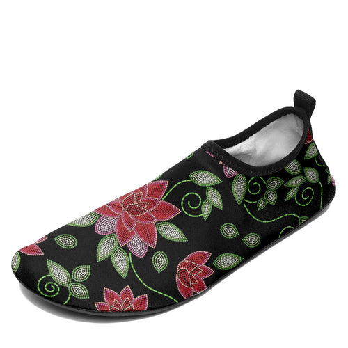 Red Beaded Rose Sockamoccs Kid's Slip On Shoes Herman 