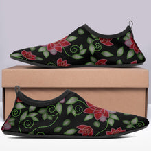 Load image into Gallery viewer, Red Beaded Rose Sockamoccs Slip On Shoes Herman 
