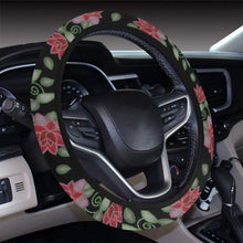 Load image into Gallery viewer, Red Beaded Rose Steering Wheel Cover with Elastic Edge Steering Wheel Cover with Elastic Edge e-joyer 
