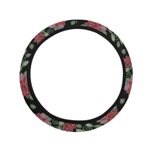 Load image into Gallery viewer, Red Beaded Rose Steering Wheel Cover with Elastic Edge Steering Wheel Cover with Elastic Edge e-joyer 
