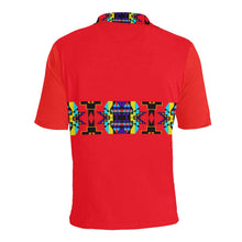 Load image into Gallery viewer, Red Blanket Strip - I Men&#39;s All Over Print Polo Shirt (Model T55) Men&#39;s Polo Shirt (Model T55) e-joyer 
