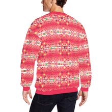 Load image into Gallery viewer, Red Pink Star All Over Print Crewneck Sweatshirt for Men (Model H18) shirt e-joyer 
