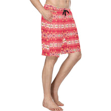 Load image into Gallery viewer, Red Pink Star Men&#39;s All Over Print Casual Shorts (Model L23) short e-joyer 
