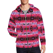 Load image into Gallery viewer, Red Star All Over Print Full Zip Hoodie for Men (Model H14) hoodie e-joyer 
