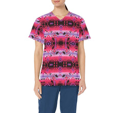 Load image into Gallery viewer, Red Star All Over Print Scrub Top Scrub Top e-joyer 
