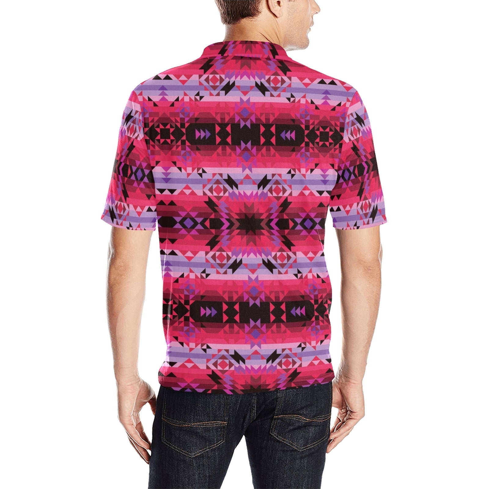 Red Star Men's All Over Print Polo Shirt (Model T55) Men's Polo Shirt (Model T55) e-joyer 