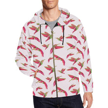 Load image into Gallery viewer, Red Swift Colourful All Over Print Full Zip Hoodie for Men (Model H14) All Over Print Full Zip Hoodie for Men (H14) e-joyer 
