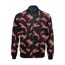 Load image into Gallery viewer, Red Swift Colourful Black All Over Print Bomber Jacket for Men (Model H19) All Over Print Bomber Jacket for Men (H19) e-joyer 
