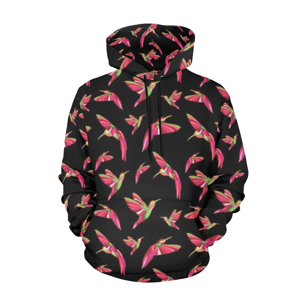 Red Swift Colourful Black All Over Print Hoodie for Men (USA Size) (Model H13) All Over Print Hoodie for Men (H13) e-joyer 
