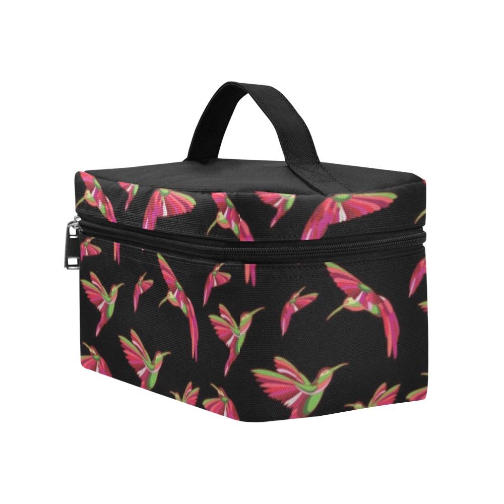 Red Swift Colourful Black Cosmetic Bag/Large (Model 1658) bag e-joyer 